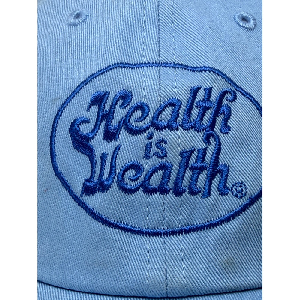 Richardson R65 Health is Wealth Embroidered Dad Hat Light Blue Cotton Cap